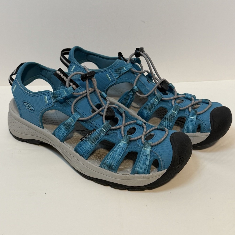 Keen Astoria West Sandals WMN 11‎ Sea Moss Tie Dye Blue Closed Toe Water Shoe